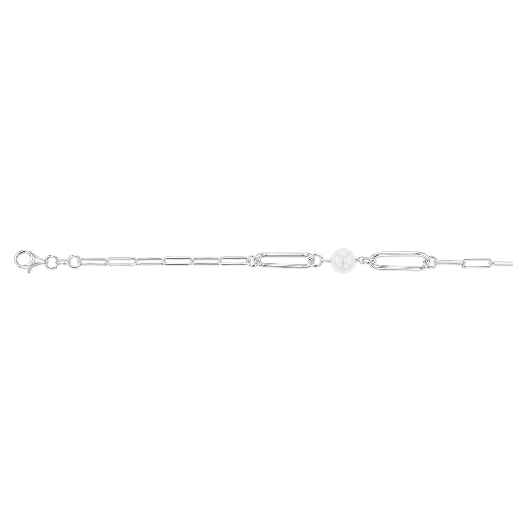 Sterling Silver Ball & Large Links 19cm Bracelet