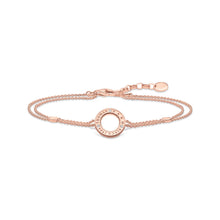 Load image into Gallery viewer, Thomas Sabo Sterling Silver Rose Gold Plated Sparkling Circles 19cm Bracelet