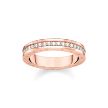 Load image into Gallery viewer, Thomas Sabo Sterling Silver Rose Gold Plated Sparkling Circles Cubic Zirconia Ring