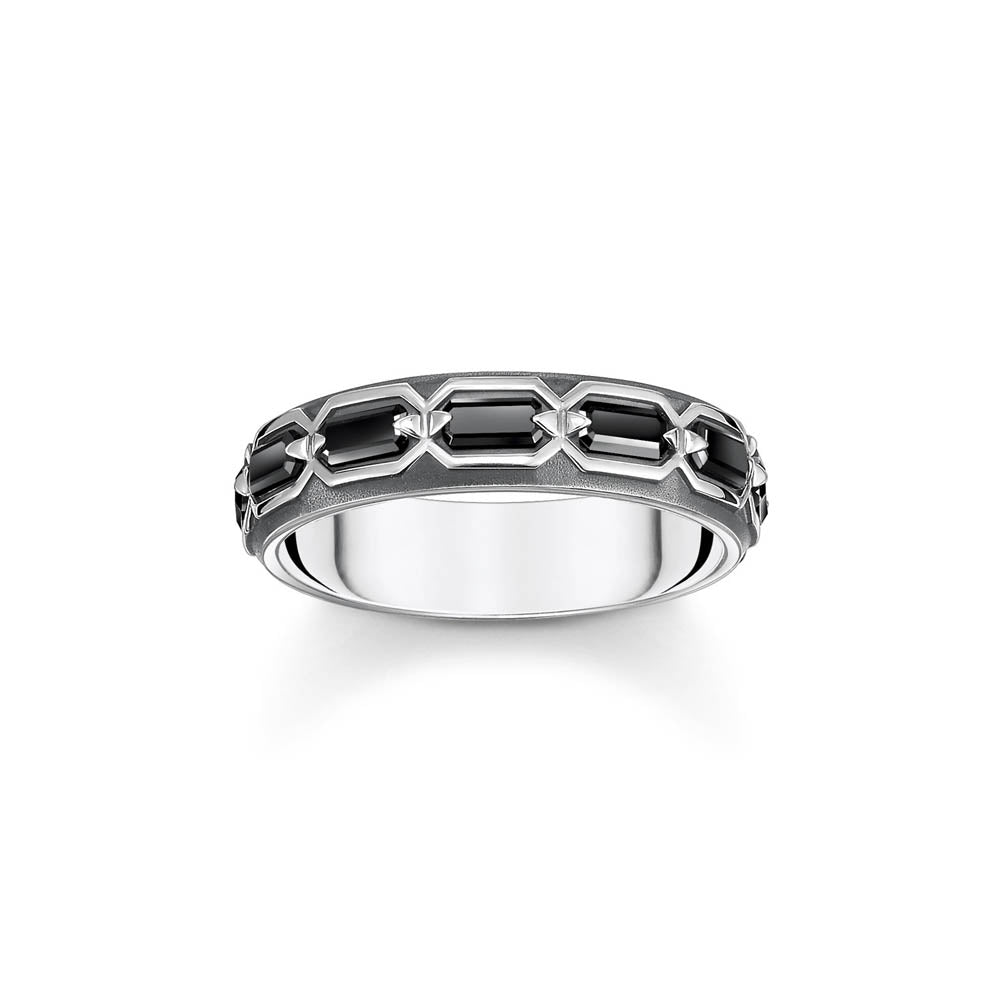 Thomas Sabo Sterling Silver Crocodile Rock Oxidised Ring