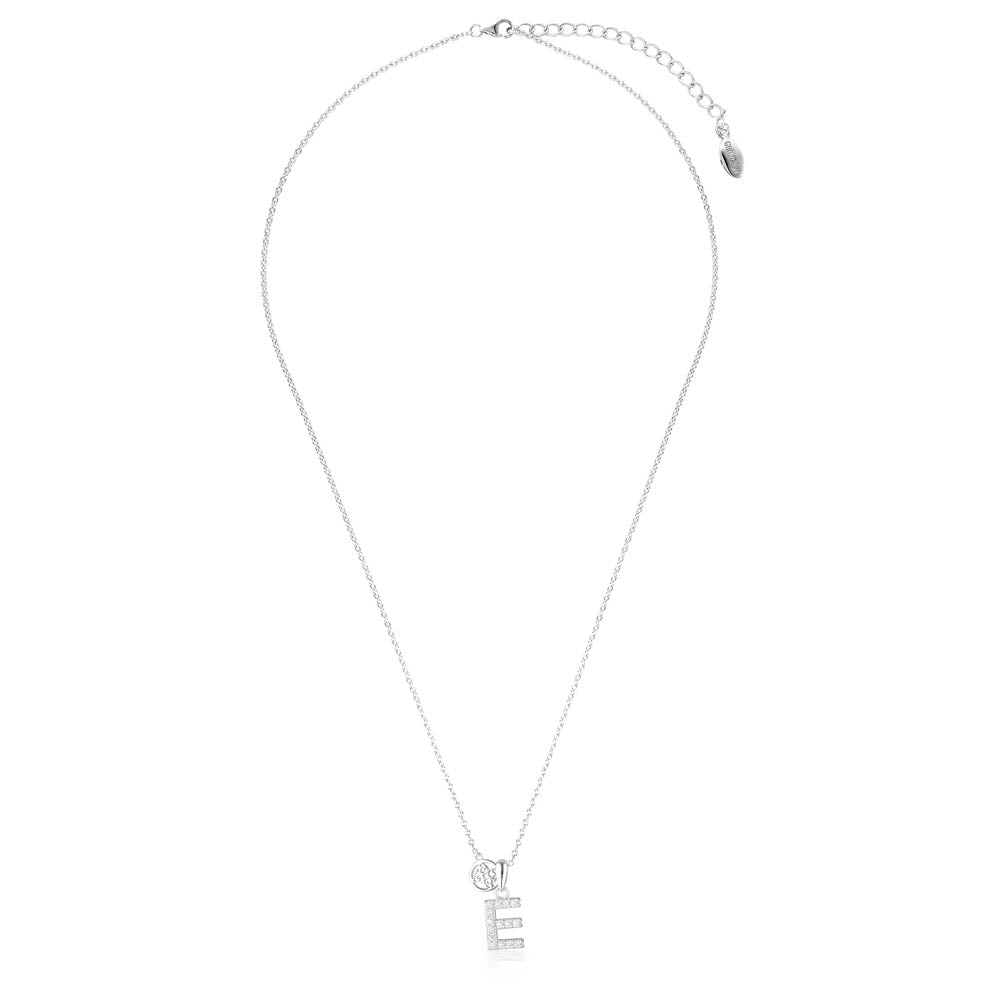 Georgini Sterling Silver Luxury Letters E Pendant On Chain