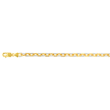 Load image into Gallery viewer, Sterling Silver Gold Plated Fancy 180 Gauge 19cm Bracelet