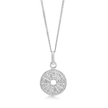 Load image into Gallery viewer, Sterling Silver Patterned Round Pendant