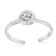 Load image into Gallery viewer, Sterling Silver Cubic Zirconia Toe Ring