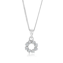 Load image into Gallery viewer, Sterling Silver Cubic Zirconia Circle Of Life Pendant