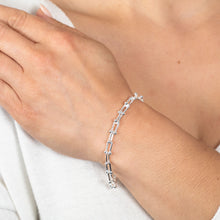 Load image into Gallery viewer, Sterling Silver Fancy U Link 19cm Bracelet