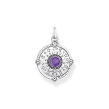 Load image into Gallery viewer, Thomas Sabo Sterling Silver Cosmic Amulet Purple CZ Eye Pendant