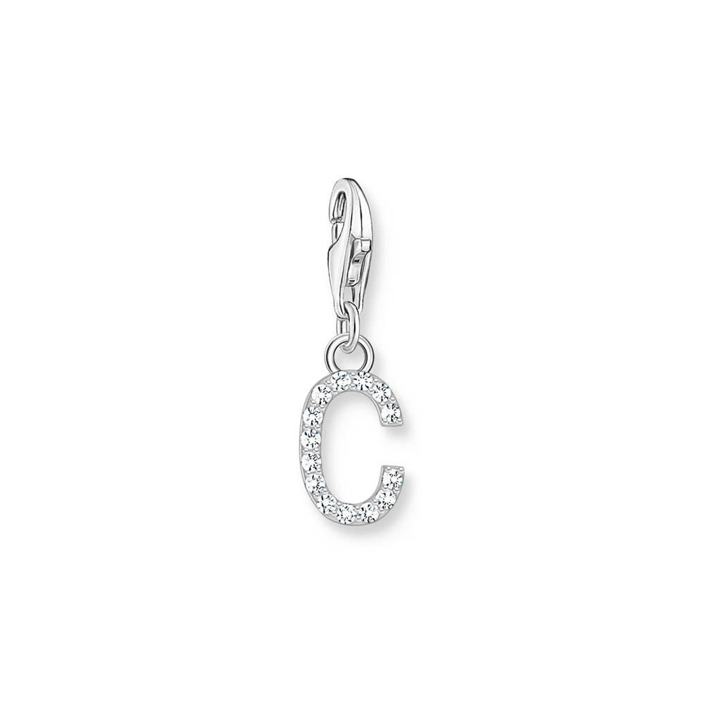 Thomas Sabo Sterling Silver Charmista CZ Letter "C" Charm