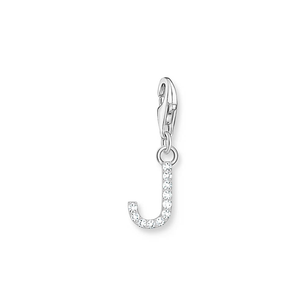 Thomas Sabo Sterling Silver Charmista CZ Letter "J" Charm