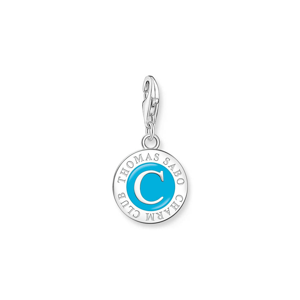 Thomas Sabo Sterling Silver Charmista Blue Member Coin Charm