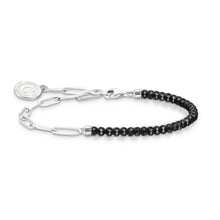 Load image into Gallery viewer, Thomas Sabo Sterling Silver Charmista Long Link Black Onyx 14-17cm Bracelet