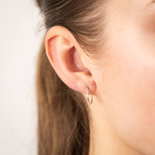 Load image into Gallery viewer, Sterling Silver Plain 12mm Sleeper Earrings