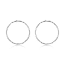 Load image into Gallery viewer, Sterling Silver Plain 15mm Sleeper Earrings