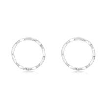 Load image into Gallery viewer, Sterling Silver Diamond Cut 11mm Sleeper Earrings