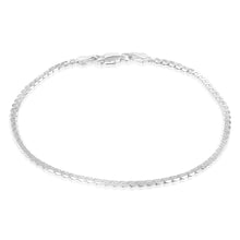 Load image into Gallery viewer, Sterling Silver Serpentine 80 Gauge 19cm Bracelet