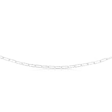 Load image into Gallery viewer, Sterling Silver Textured Paperclip 60 Gauge 45cm Chain