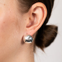 Load image into Gallery viewer, Sterling Silver Polished Ball Huggies Earrings