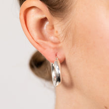 Load image into Gallery viewer, Sterling Silver Polished  15mm Hoop Earrings