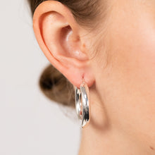 Load image into Gallery viewer, Sterling Silver Polished 20mm Hoop Earrings