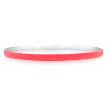 Load image into Gallery viewer, Sterling Silver Fluorescent Pink Bangle