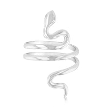 Load image into Gallery viewer, Sterling Silver Spiral Snake Ring