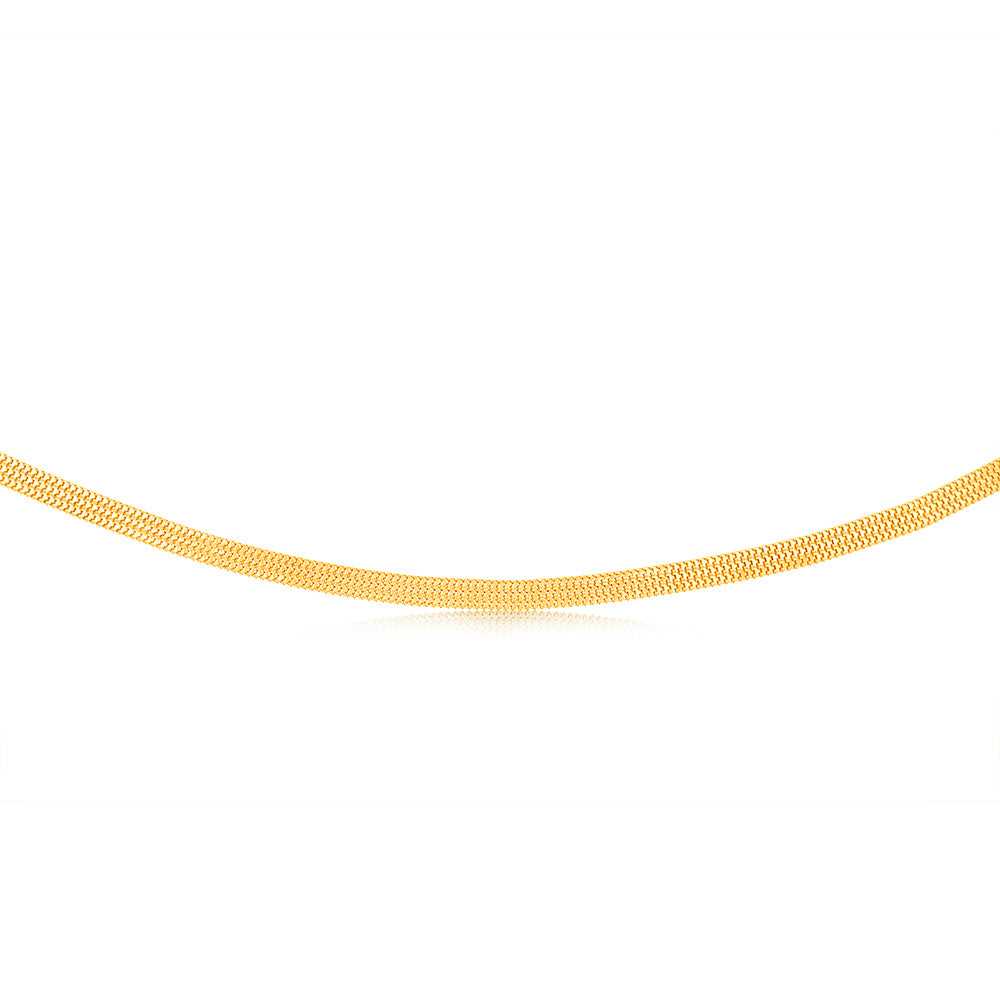 Sterling Silver Gold Plated Etrusca 42cm Chain