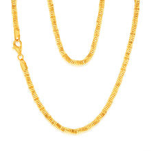 Load image into Gallery viewer, Sterling Silver Gold Plated Diamond Cut Square Snake 45cm Chain