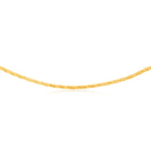 Load image into Gallery viewer, Sterling Silver Gold Plated Diamond Cut Square Snake 45cm Chain