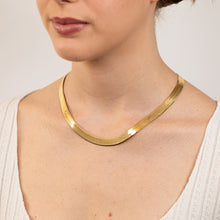 Load image into Gallery viewer, Sterling Silver Gold Plated Herringbone 45cm Chain