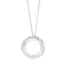 Load image into Gallery viewer, Sterling Silver Textured Circle Of Life Pendant On Chain