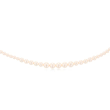 Load image into Gallery viewer, Sterling Silver Graduating Simulated Pearl 41cm Chain