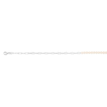 Load image into Gallery viewer, Sterling Silver Simulated Pearl 24+3cm Anklet