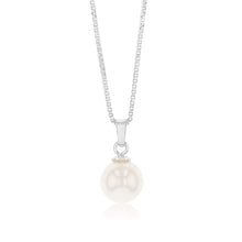 Load image into Gallery viewer, Sterling Silver Simulated Pearl Pendant On Chain