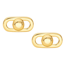 Load image into Gallery viewer, Michael Kors Gold Plated Sterling Silver Astor Link Pave Stud Earrings