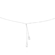 Load image into Gallery viewer, Sterling Silver Polished Double Tear Drop 45cm Chain