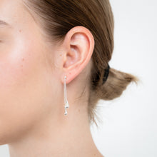 Load image into Gallery viewer, Sterling Silver Polished Double Tear Drop Earrings