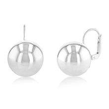 Load image into Gallery viewer, Sterling Silver Polished 16mm Ball Leverback  Earrings