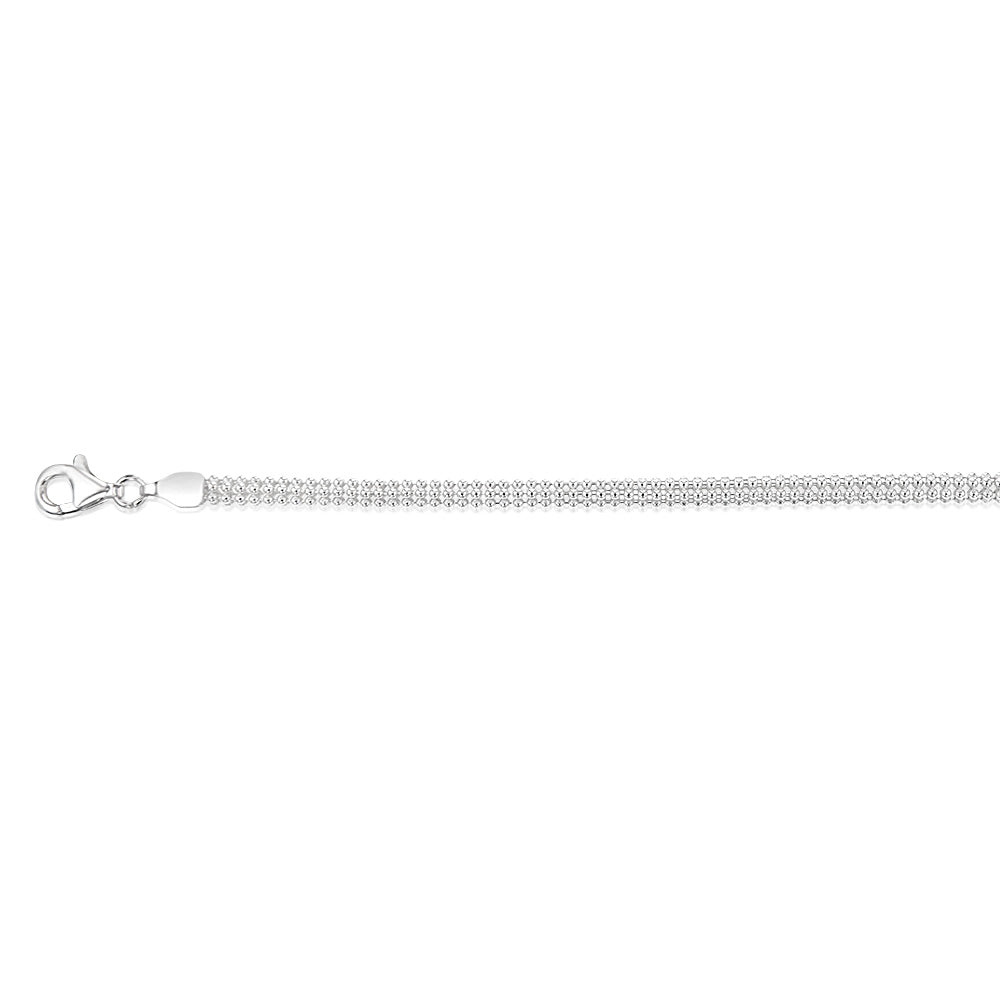 Sterling Silver Broad 19+2cm Bracelet