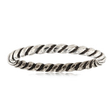 Load image into Gallery viewer, Sterling Silver Oxidised Twisted Ring