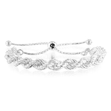 Load image into Gallery viewer, Sterling Silver Fancy Adjustable Bracelet