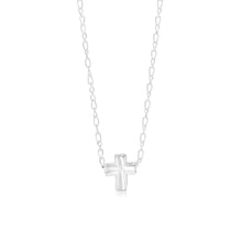 Load image into Gallery viewer, Sterling Silver Small Cross Pendant On Chain