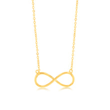 Load image into Gallery viewer, Sterling Silver Gold Plated Infinity Pendant On 40+5cm Chain