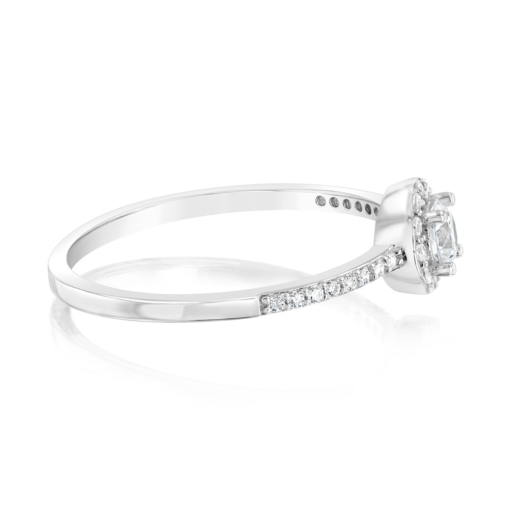 Sterling Silver White Cubic Zirconia Ring