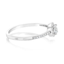 Load image into Gallery viewer, Sterling Silver White Cubic Zirconia Ring