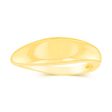 Load image into Gallery viewer, Sterling Silver Gold Plated Curved Dome Polished Ring