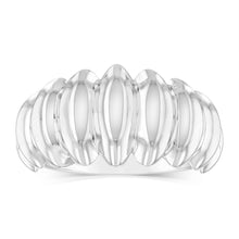 Load image into Gallery viewer, Sterling Silver Ribbed Polished Fancy Ring