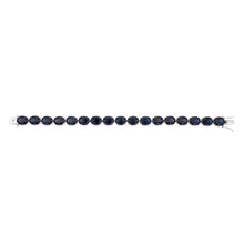 Load image into Gallery viewer, Sterling Silver Created Sapphire 18.4cm Tennis Bracelet