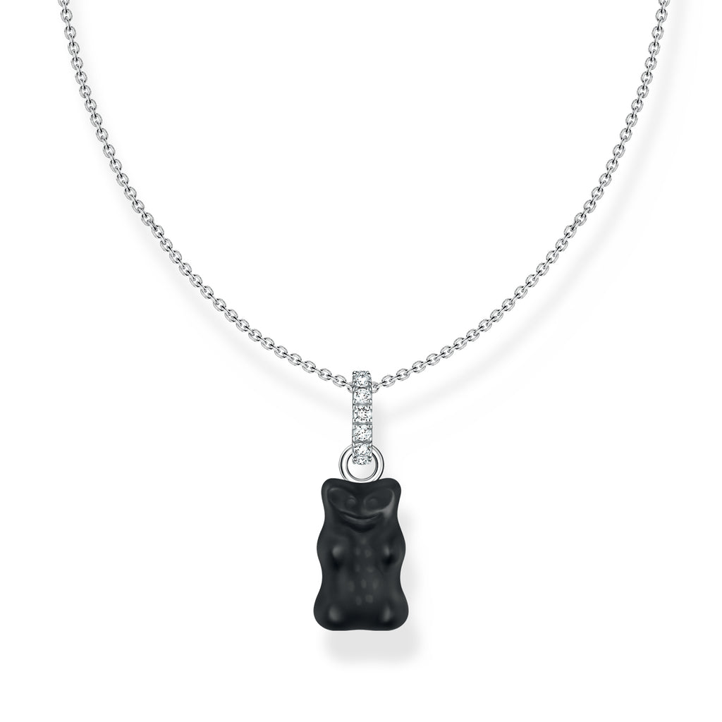 Thomas Sabo Sterling Silver Haribo Black Bear Pendant On 40-45cm Chain