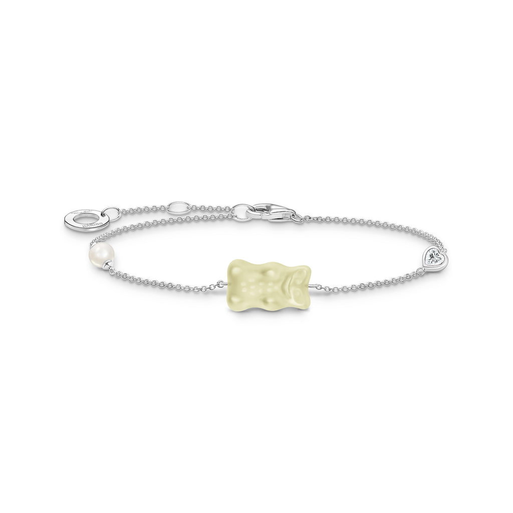 Thomas Sabo Sterling Silver Haribo pineapple White Bear 16-19cm Bracelet