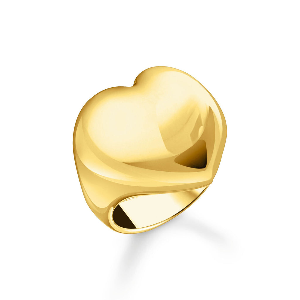 Thomas Sabo Gold Plated Sterling Silver Bold Heart Ring